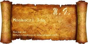 Moskoczi Ida névjegykártya