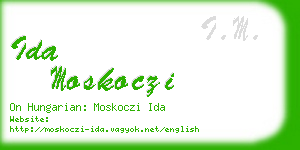ida moskoczi business card